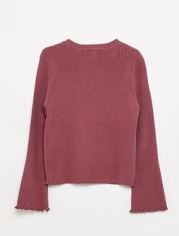 Pull en maille côtelée