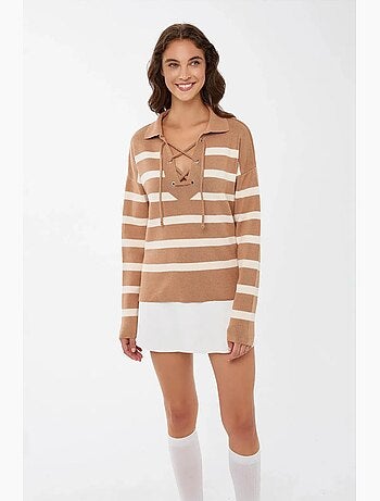 Pull en maille décontractée à rayures hiccup