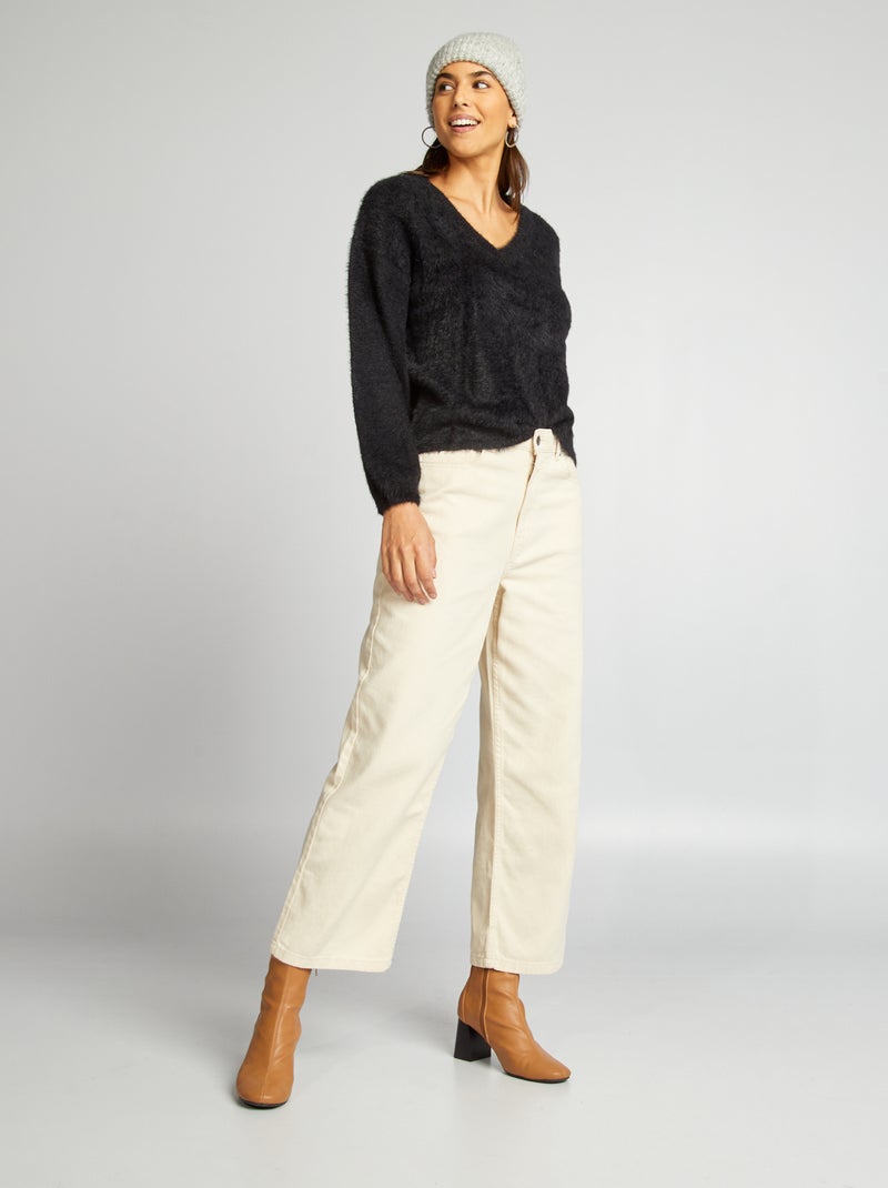 Pull en maille doudou 'JDY' noir - Kiabi