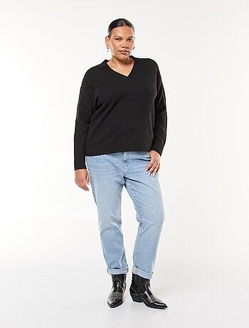 Pull en maille épaisse avec col V