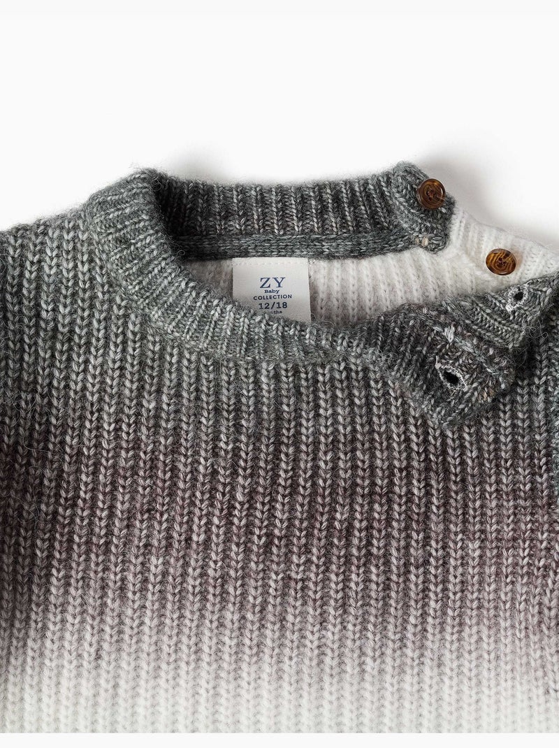 Pull en maille épaisse avec effet dégradé Vert foncé - Kiabi