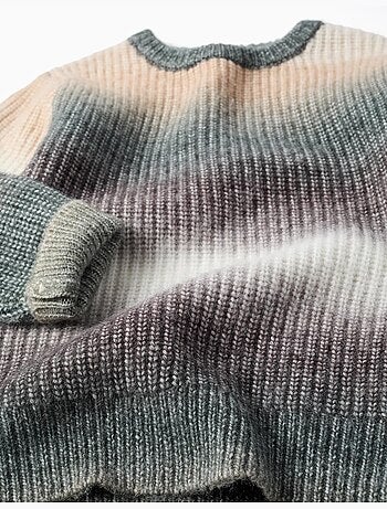 Pull en maille épaisse avec effet dégradé