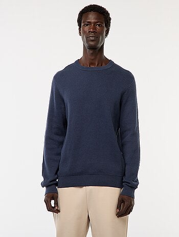 Pull en maille fantaisie à col rond