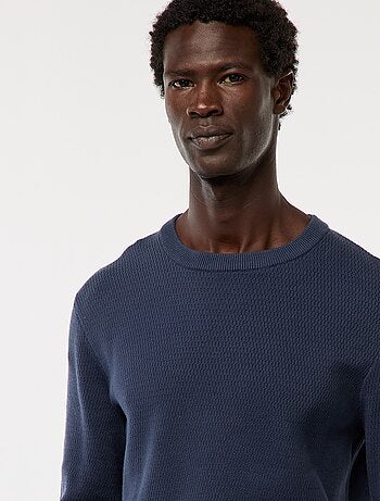 Pull en maille fantaisie à col rond