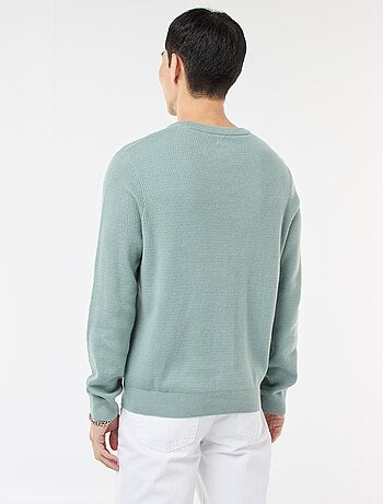 Pull en maille fantaisie à col rond