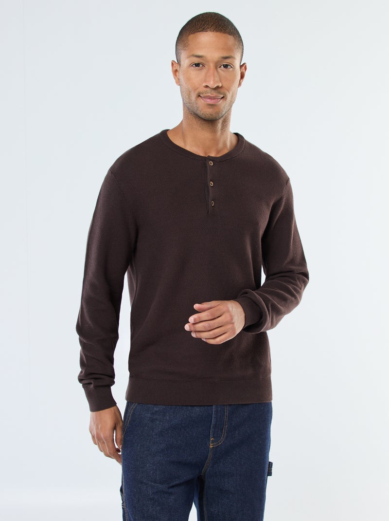 Chemise Homme à Boutons-pression - Plaid Marron/bleu - Manches Courtes - Taille M - Company 81
