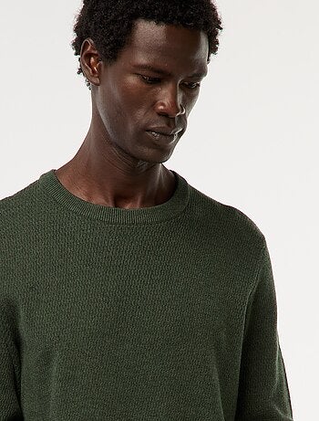 Pull en maille fantaisie à col rond