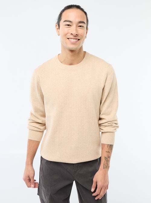 Pull en maille fantaisie - Kiabi