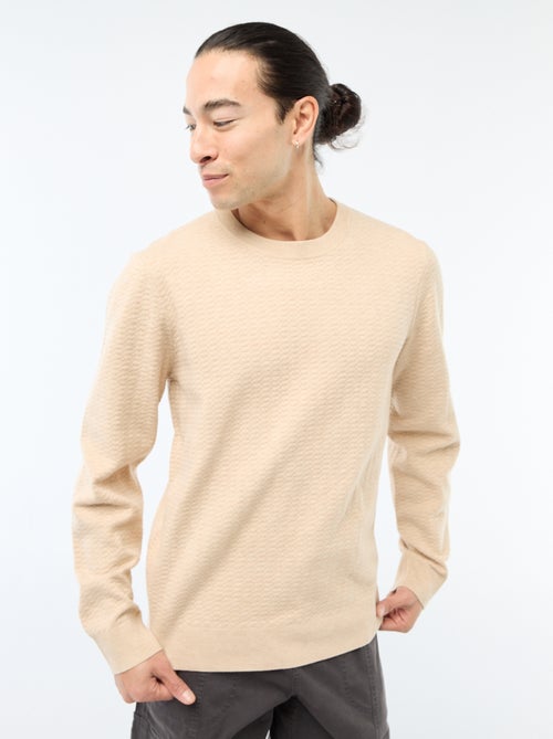 Pull en maille fantaisie - Kiabi