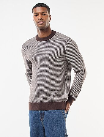 Pull en maille fantaisie col rond