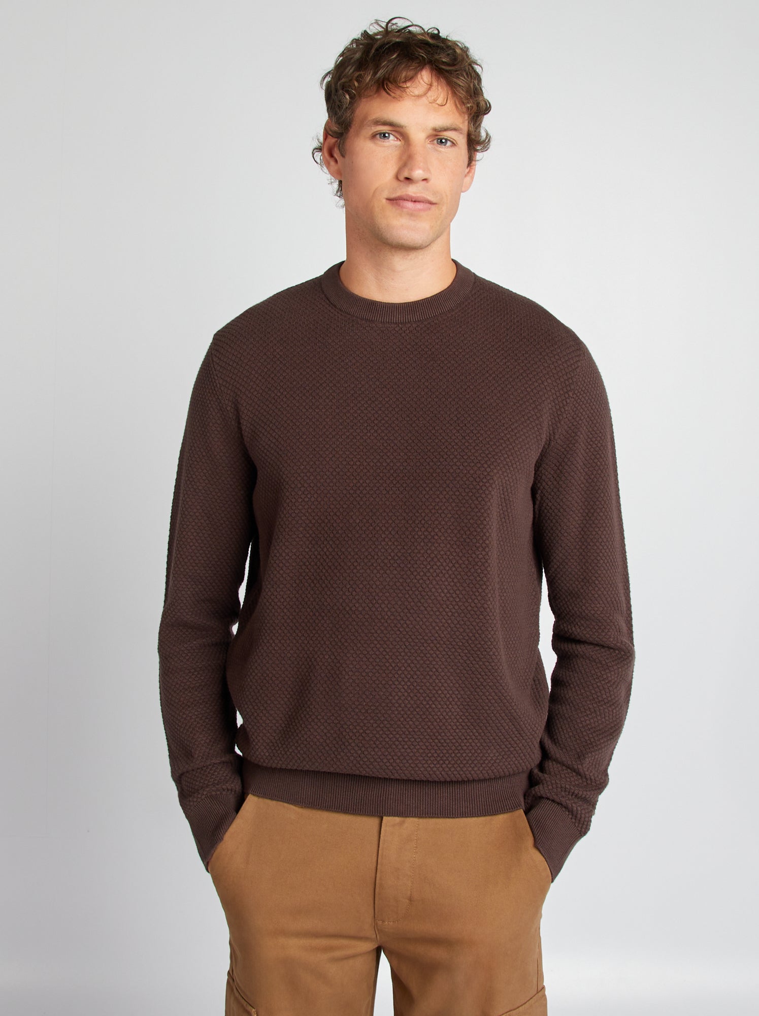 Orders pull homme marron