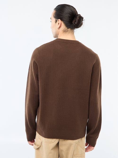 Pull en maille fantaisie - Kiabi