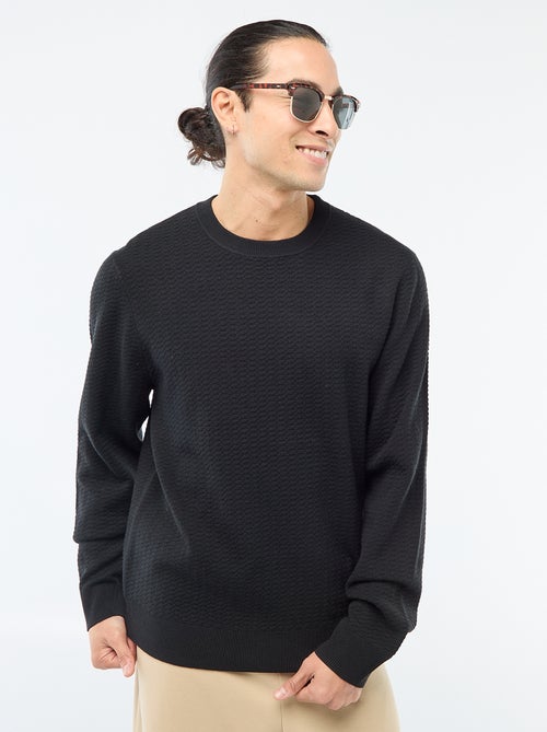 Pull en maille fantaisie - Kiabi