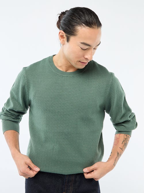 Pull en maille fantaisie - Kiabi