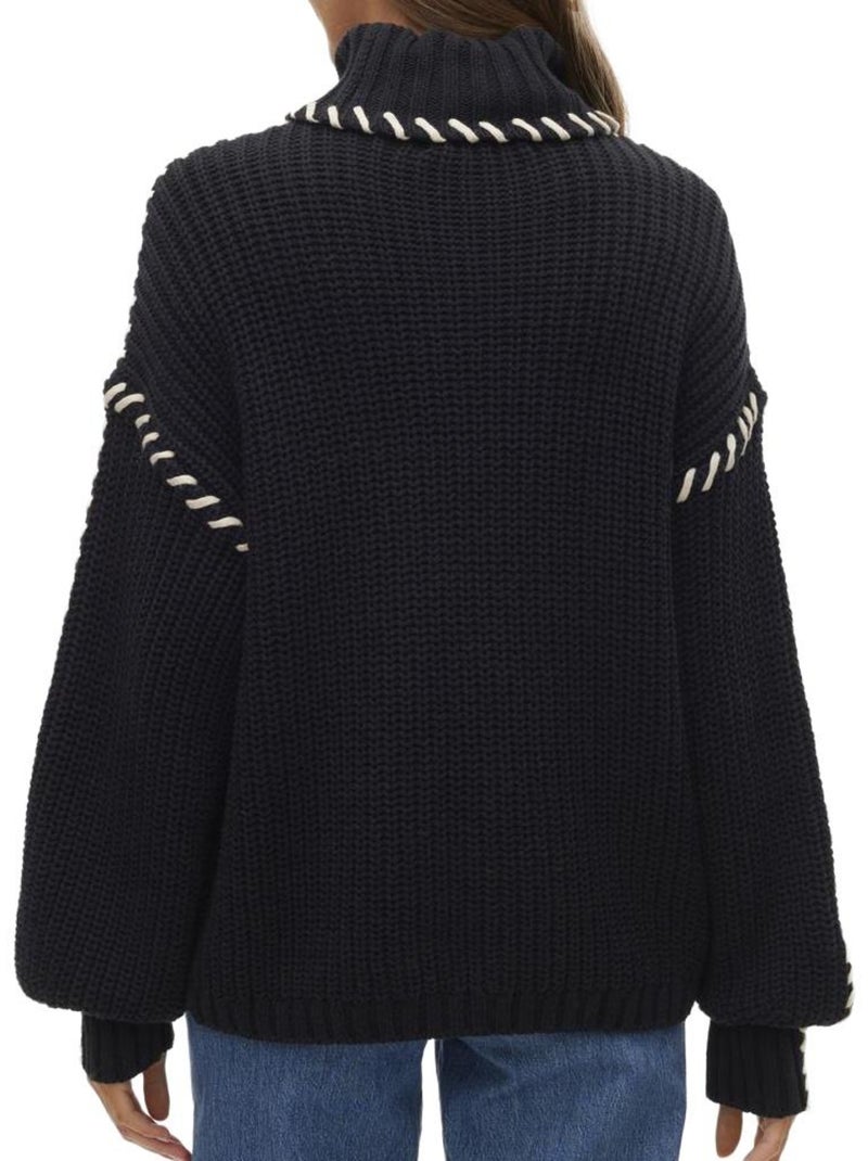 Pull en Maille Femme Vero Moda Noir - Kiabi