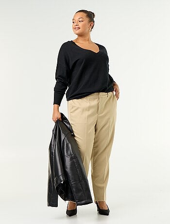 Pull en maille fine col V