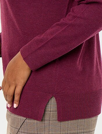 Pull en maille fine col V