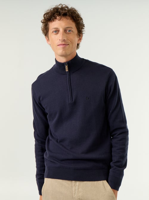 Pull en maille fine jauge avec col camionneur - Kiabi Pull en maille fine jauge avec col camionneur - Kiabi