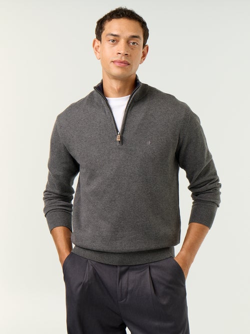 Pull en maille fine jauge avec col camionneur - Kiabi Pull en maille fine jauge avec col camionneur - Kiabi