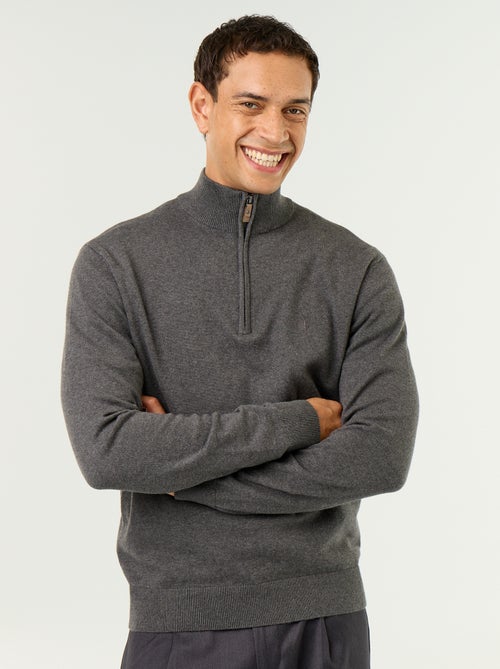 Pull en maille fine jauge avec col camionneur - Kiabi Pull en maille fine jauge avec col camionneur - Kiabi