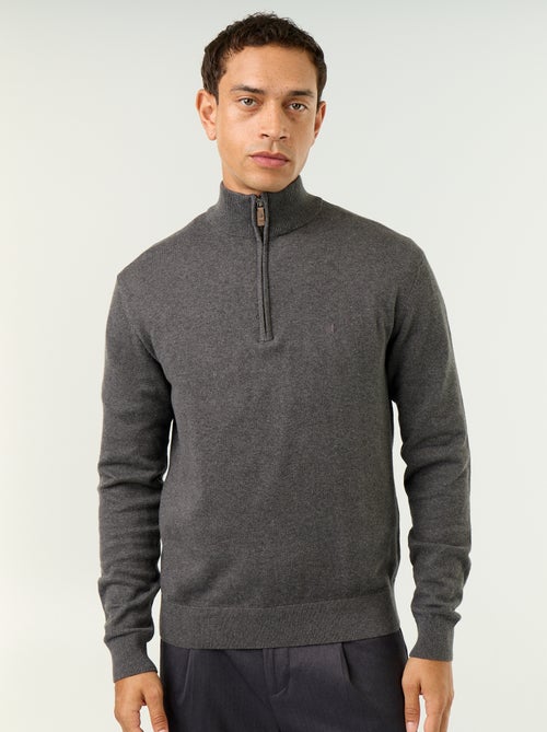 Pull en maille fine jauge avec col camionneur - Kiabi Pull en maille fine jauge avec col camionneur - Kiabi