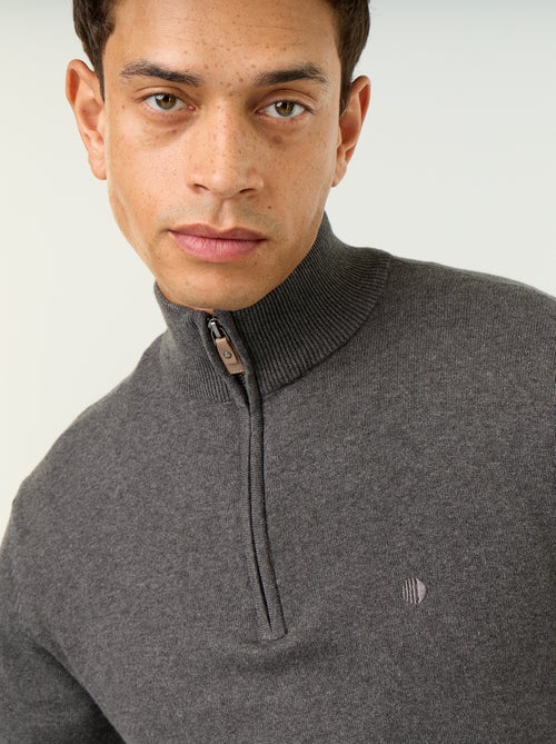 Pull en maille fine jauge avec col camionneur - Kiabi Pull en maille fine jauge avec col camionneur - Kiabi