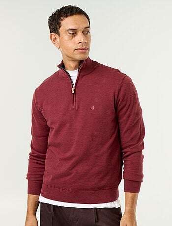 Pull en maille fine jauge avec col camionneur