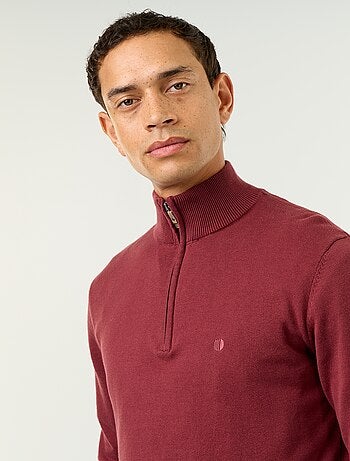 Pull en maille fine jauge avec col camionneur
