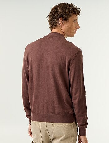 Pull en maille fine jauge avec col montant