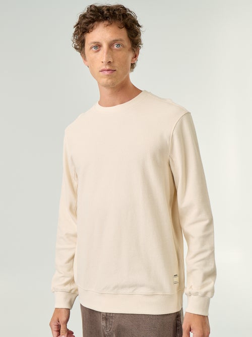 Pull en maille fine jauge côtelée - Kiabi