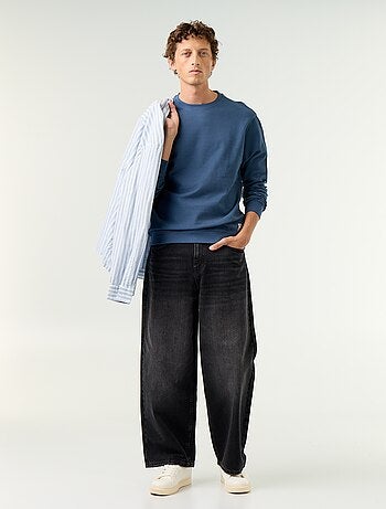 Pull en maille fine jauge côtelée