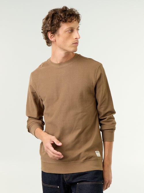 Pull en maille fine jauge côtelée - Kiabi