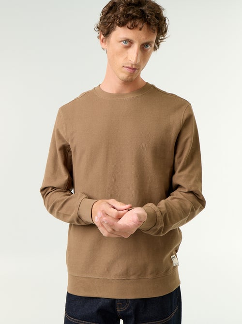 Pull en maille fine jauge côtelée - Kiabi