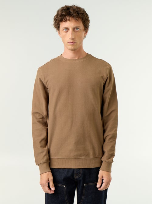Pull en maille fine jauge côtelée - Kiabi