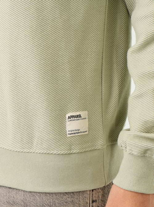 Pull en maille fine jauge côtelée - Kiabi