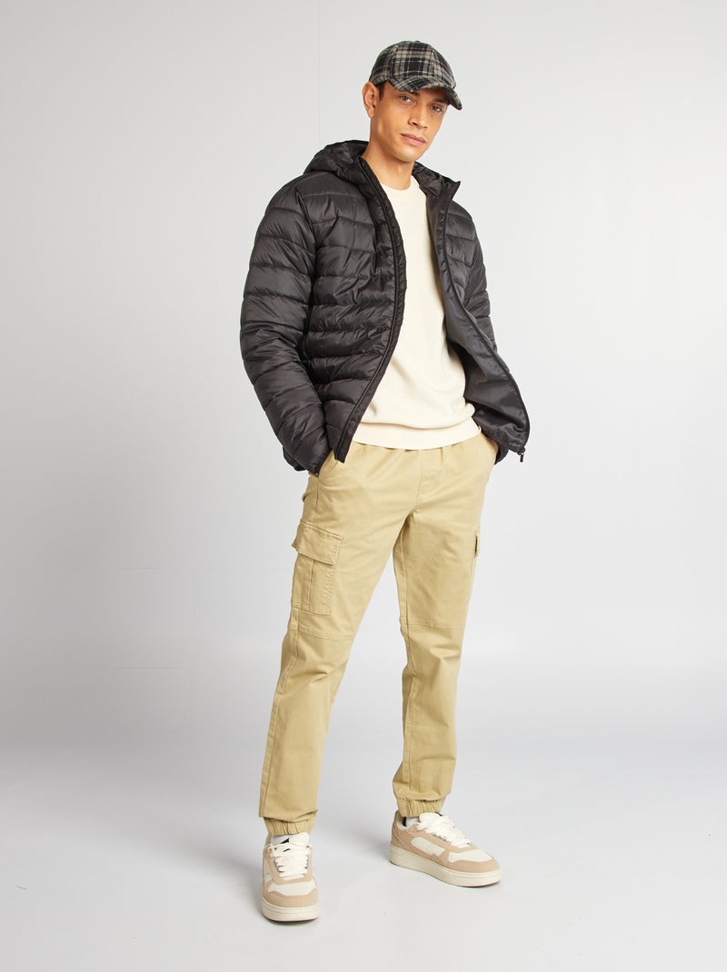 Pull en maille fine jauge type nid d'abeilles Ecru - Kiabi