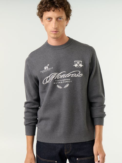 Pull en maille grosse jauge à col rond - Kiabi
