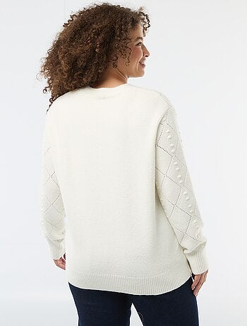 Pull en maille grosse jauge avec motif à 'cœur'