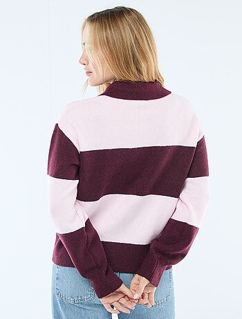 Pull en maille grosse jauge avec un col polo