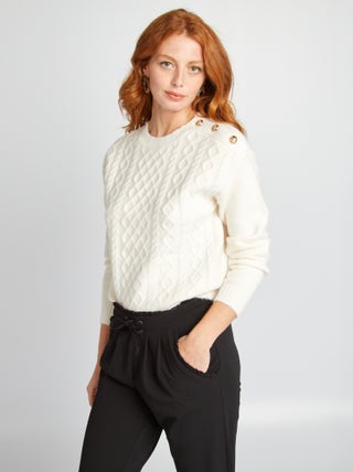 Pull en maille grosse jauge