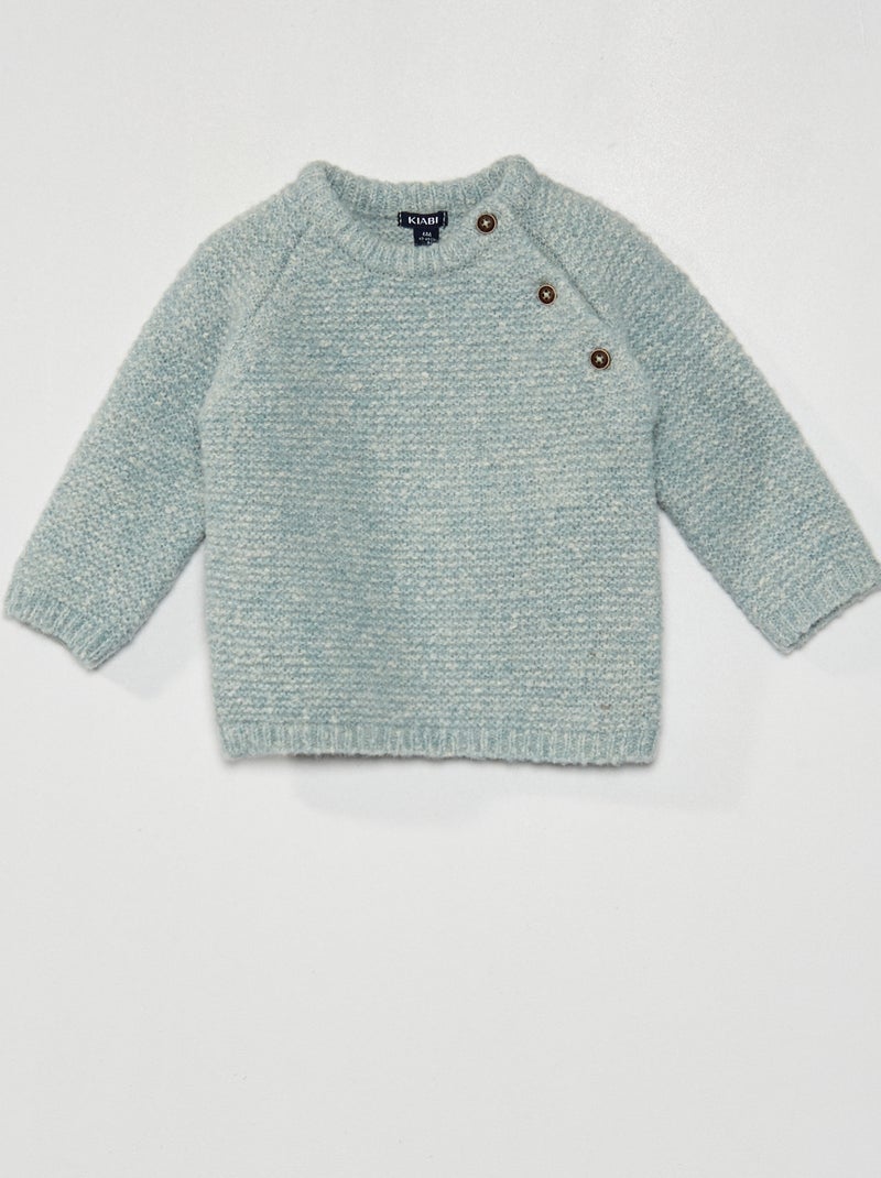 Brassière Bébé En Maille Bleu Ciel – Pour Nouveau-né – Pull Léger – Occasion Très Bon état