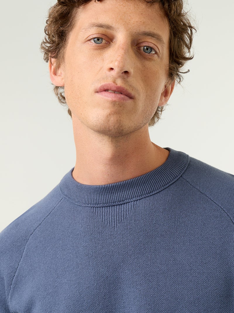 Pull en maille grosse jauge Bleu - Kiabi