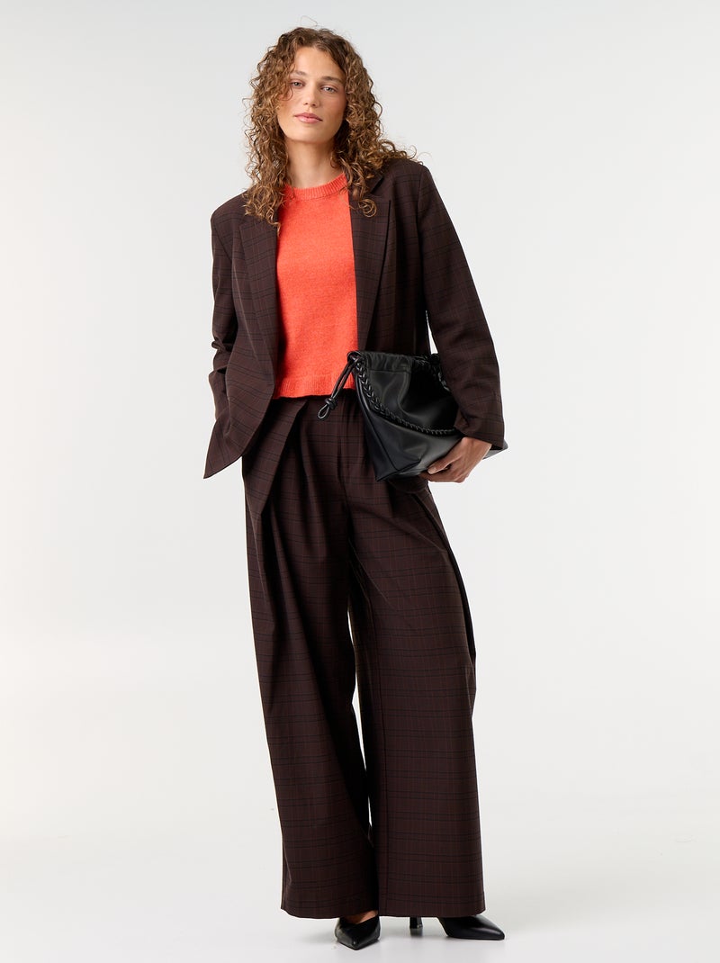 Pull en maille grosse jauge Rouge - Kiabi
