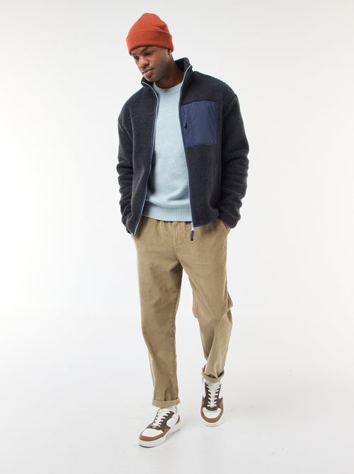 Pull en maille grosse jauge uni - Kiabi