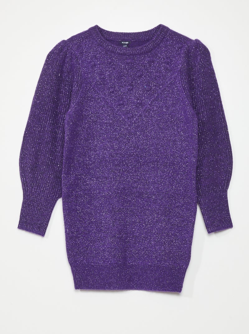 Pull en maille irisée Violet - Kiabi