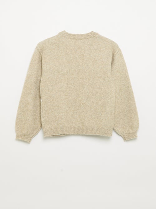 Pull en maille jacquard avec motifs 'ours' - Kiabi