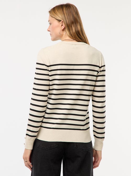 Pull en maille léger col rond - Kiabi