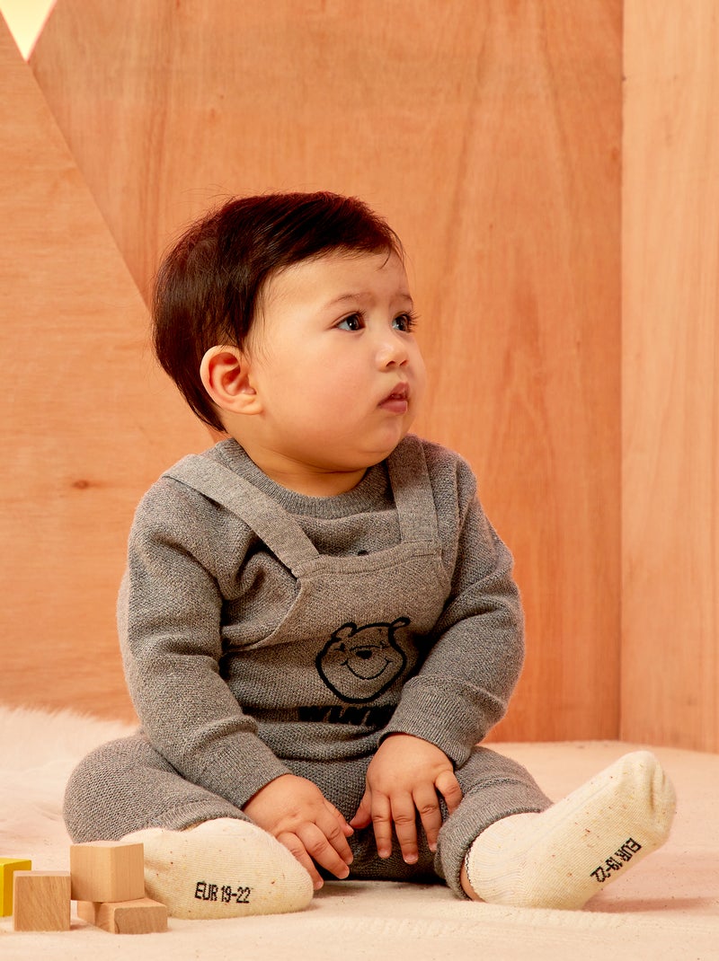 Pull en maille 'Mickey' Gris - Kiabi