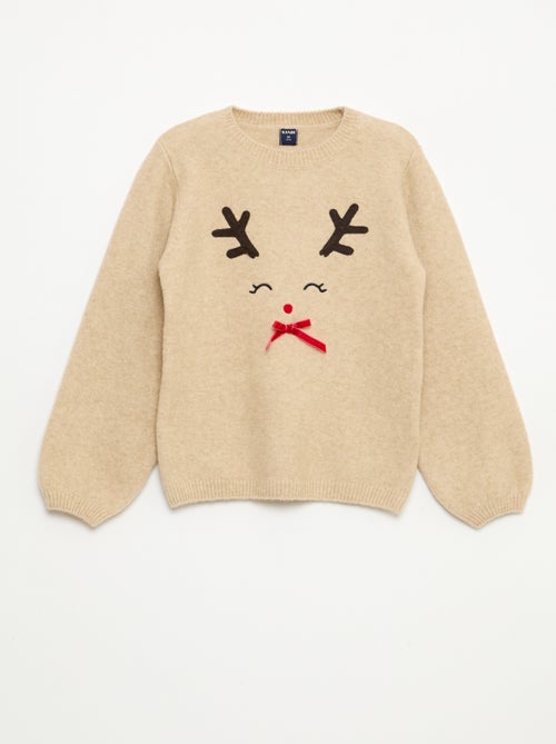 Pull en maille 'Noël' - Kiabi