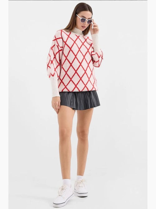 Pull en maille oversize à col roulé bdart - Kiabi
